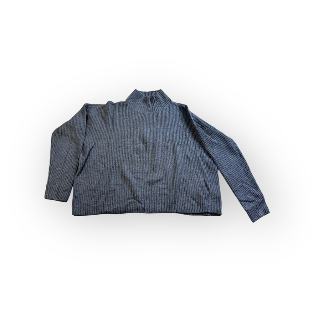 Goodthreads Ribbed Mock Neck Sweater – Gray, Size XL (Brand New, Missing Tag)